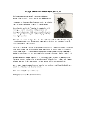 A preview of a PDF biography for Brown, James Pirie